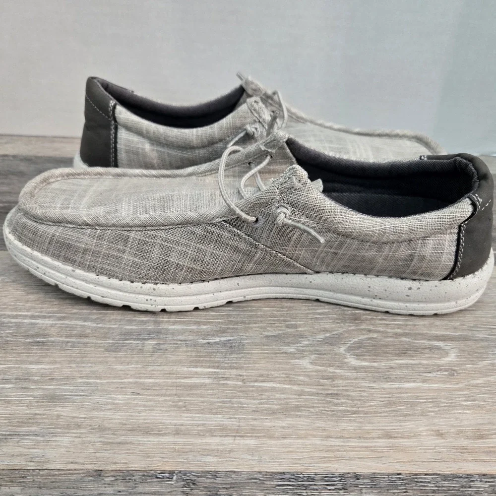 Eddie Bauer Canvas Corbett Lace Up Loafer Mens Size‎ 9M Gray